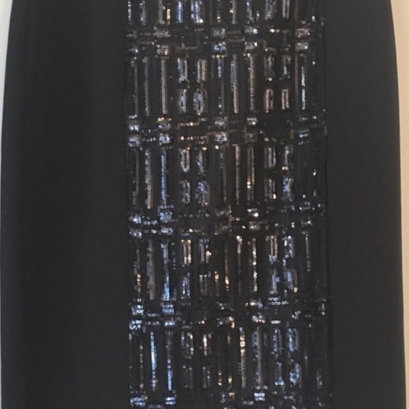 Party skirt, Pencil Black Sequence Skirt SZ 6, Christmas Party Skirt, new year - Picture 6 of 16